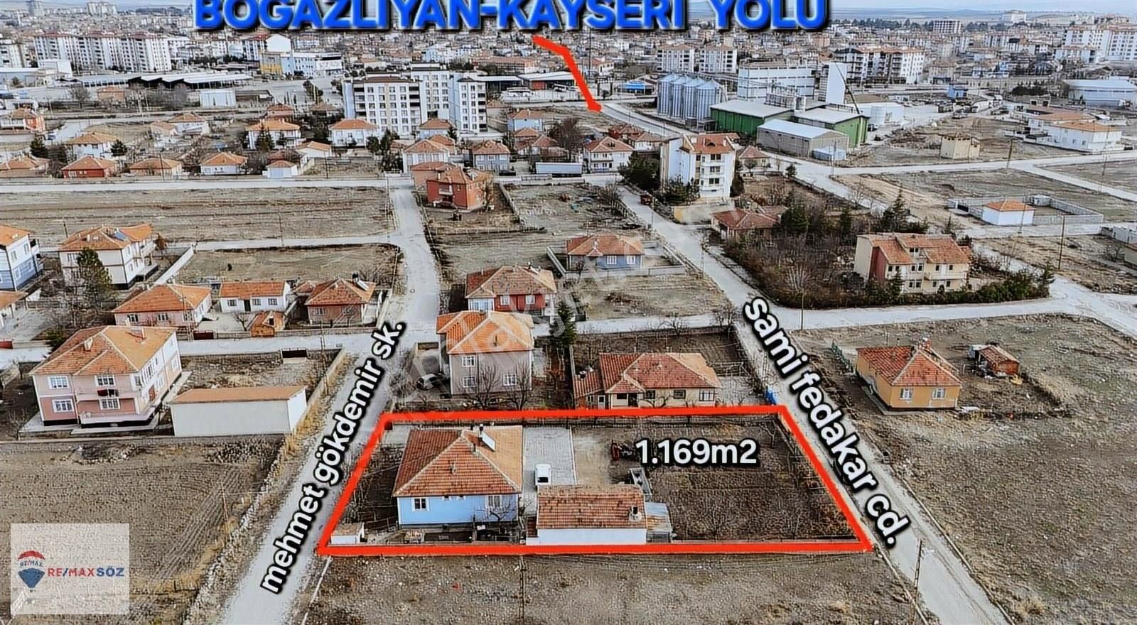 Boğazlıyan Aşağı Satılık Villa İmarlı Boğazlıyan Merkezde Satılık Temiz Parsel 1.169m