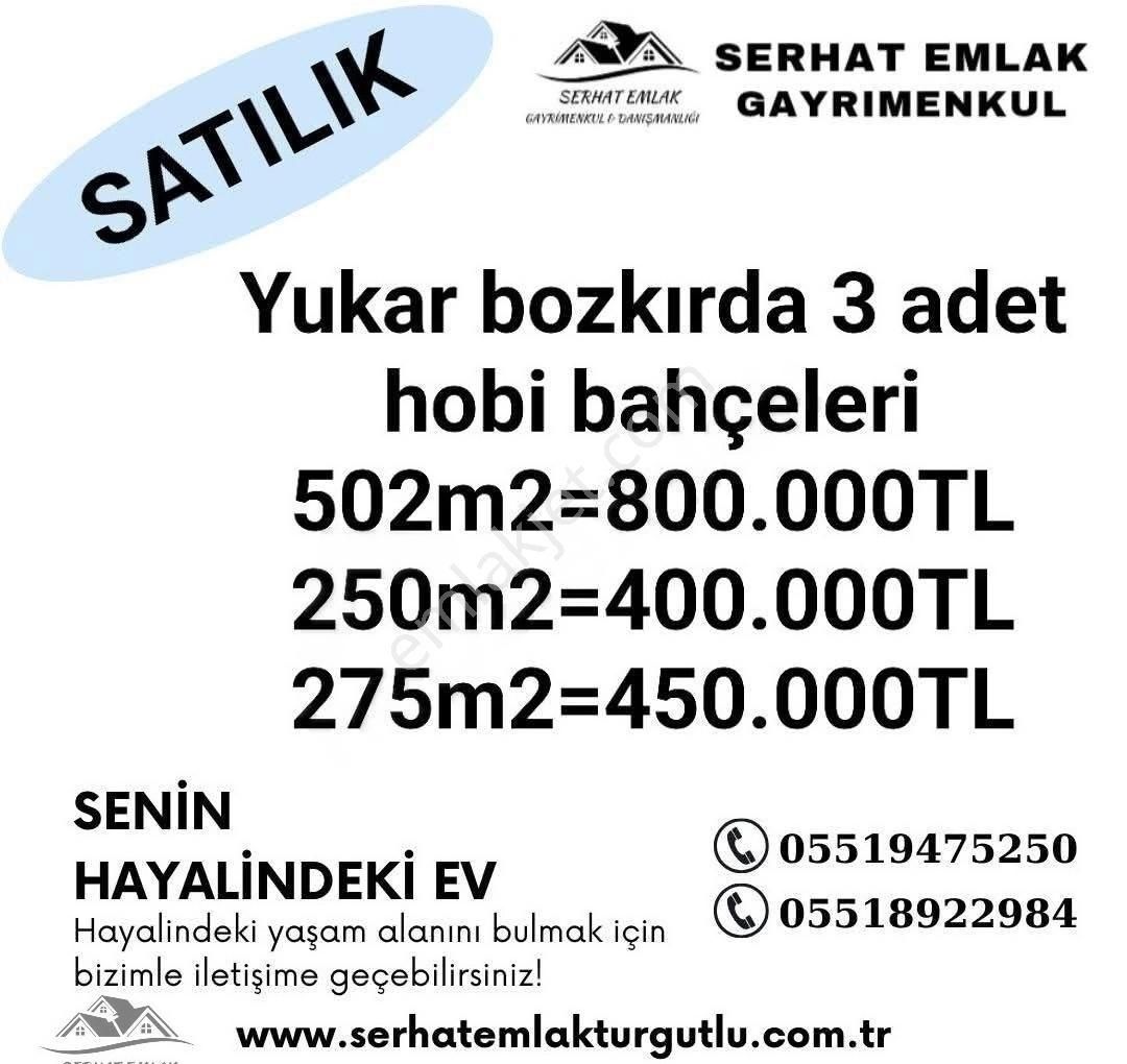 Turgutlu Bozkır Satılık Bağ & Bahçe Turgutlu Satılık Bozkırda 3 Adet Hobi Bahçeleri Elektrik Su Yapılacaktır Mantıklı Takas Düşünülür