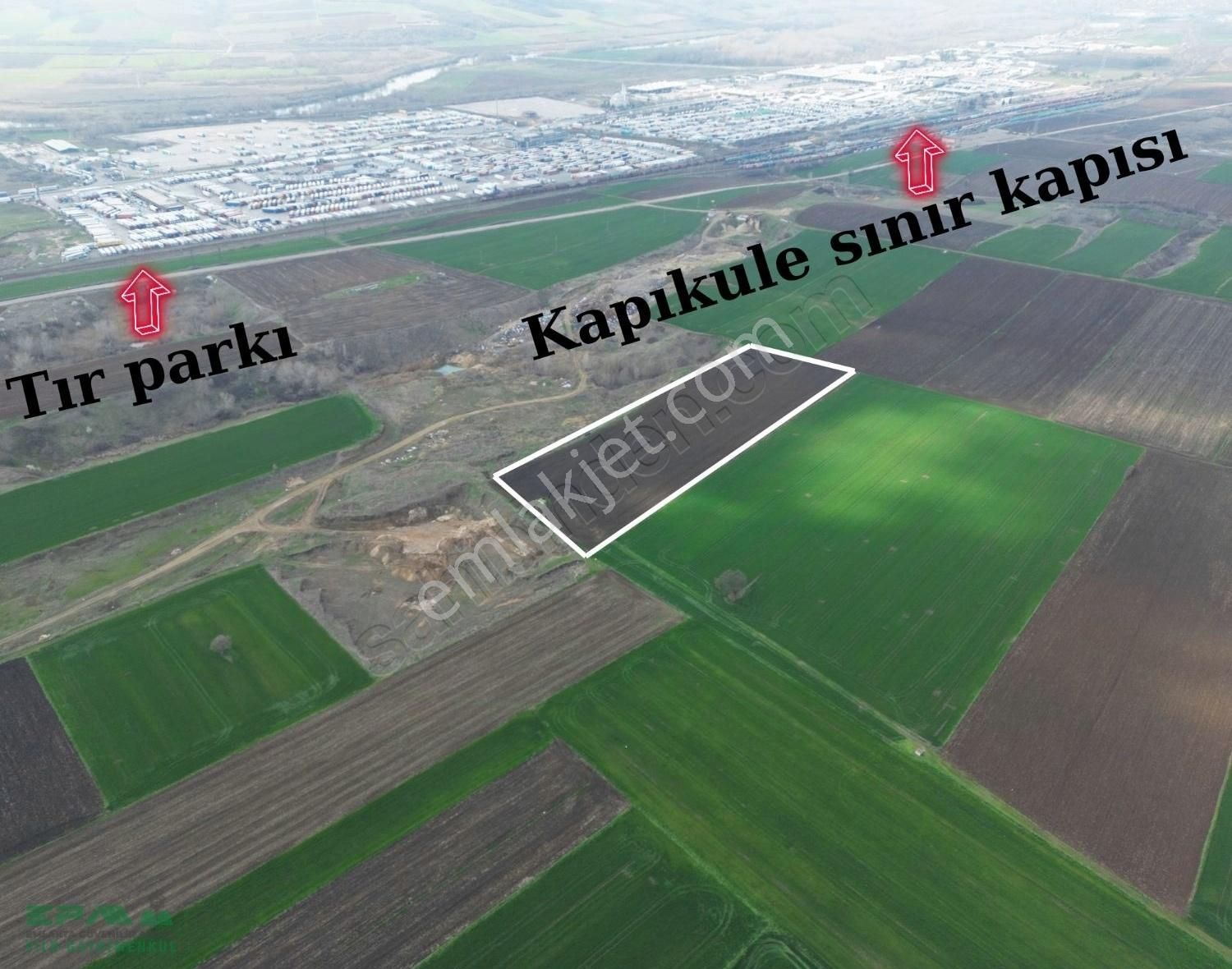 Edirne Merkez Kemal Köyü Satılık Tarla Kapıkule Sınırı Ve Hızlı Tren Hattına Çok Yakın Yatırımlık Arazi