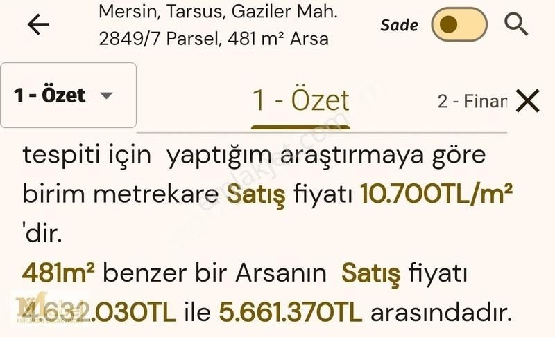 Tarsus Bağlar Satılık Konut İmarlı Mabel Emlaktan Satılık İmarlı Projesi Ve Ruhsatı Hazır Arsa