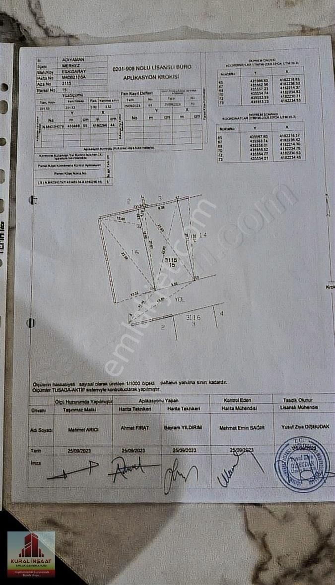 Adıyaman Merkez Cumhuriyet Satılık Konut İmarlı Cumhuriyet Mahallesi'nde Satılık 200 M2 Arsa