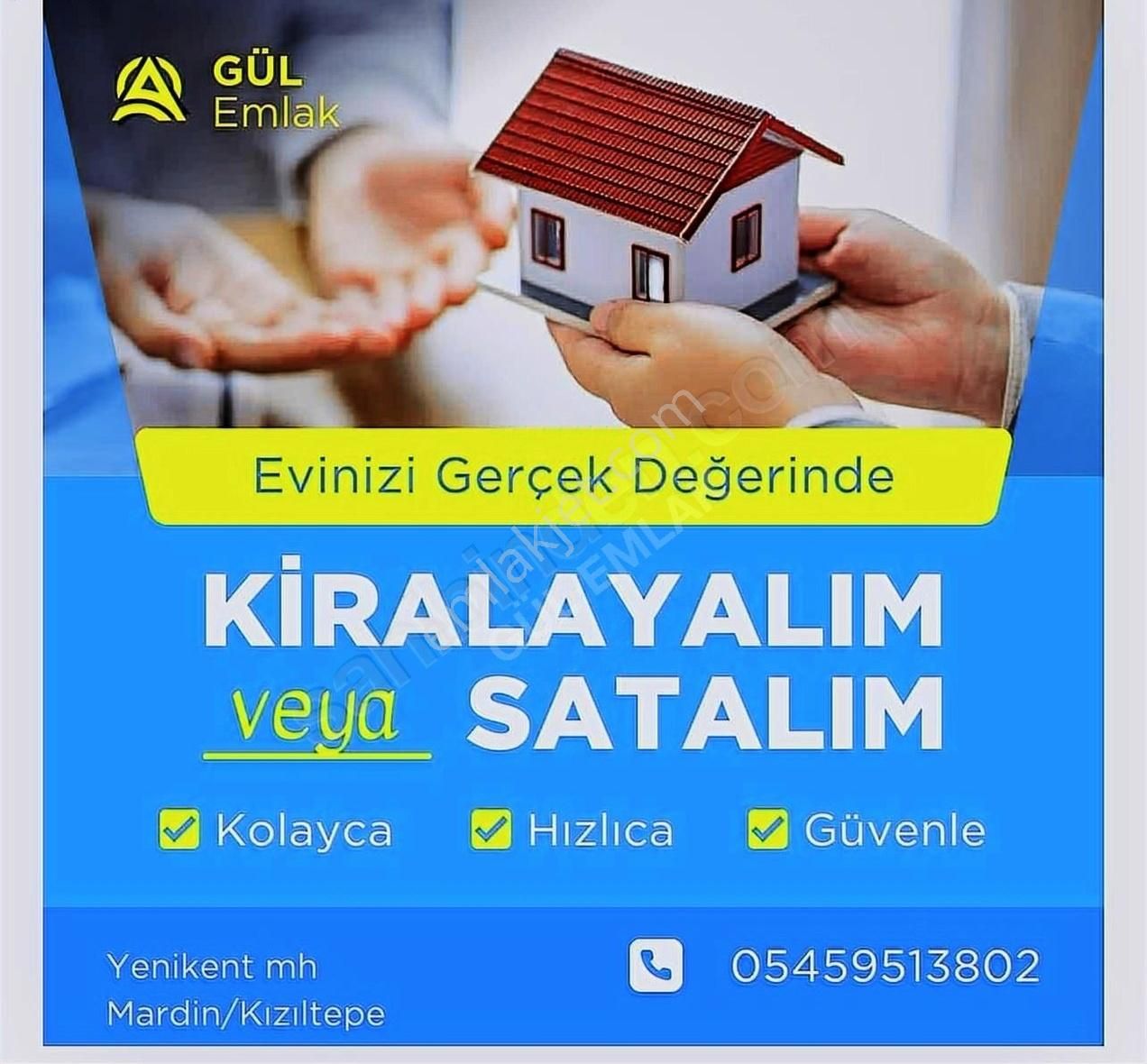 Kızıltepe Yenikent Kiralık Daire Gül Emlaktan Site İçerisinde Kiralık Lüks Daire