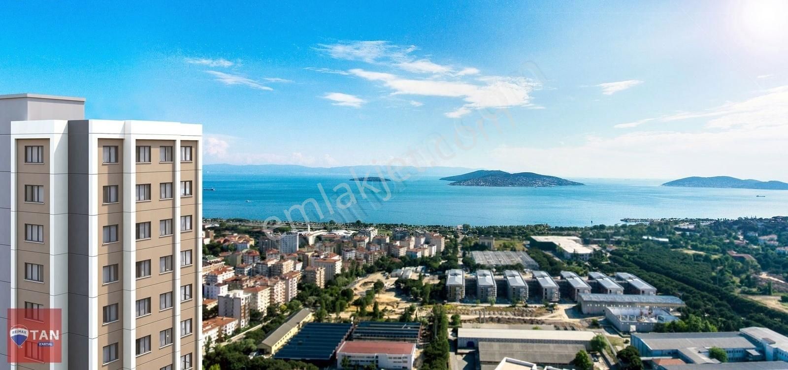 Kartal Orhantepe Satılık Daire Kartal Projeden Teknik Yapı Yücelpark Sitesi Manzaralı 2+1