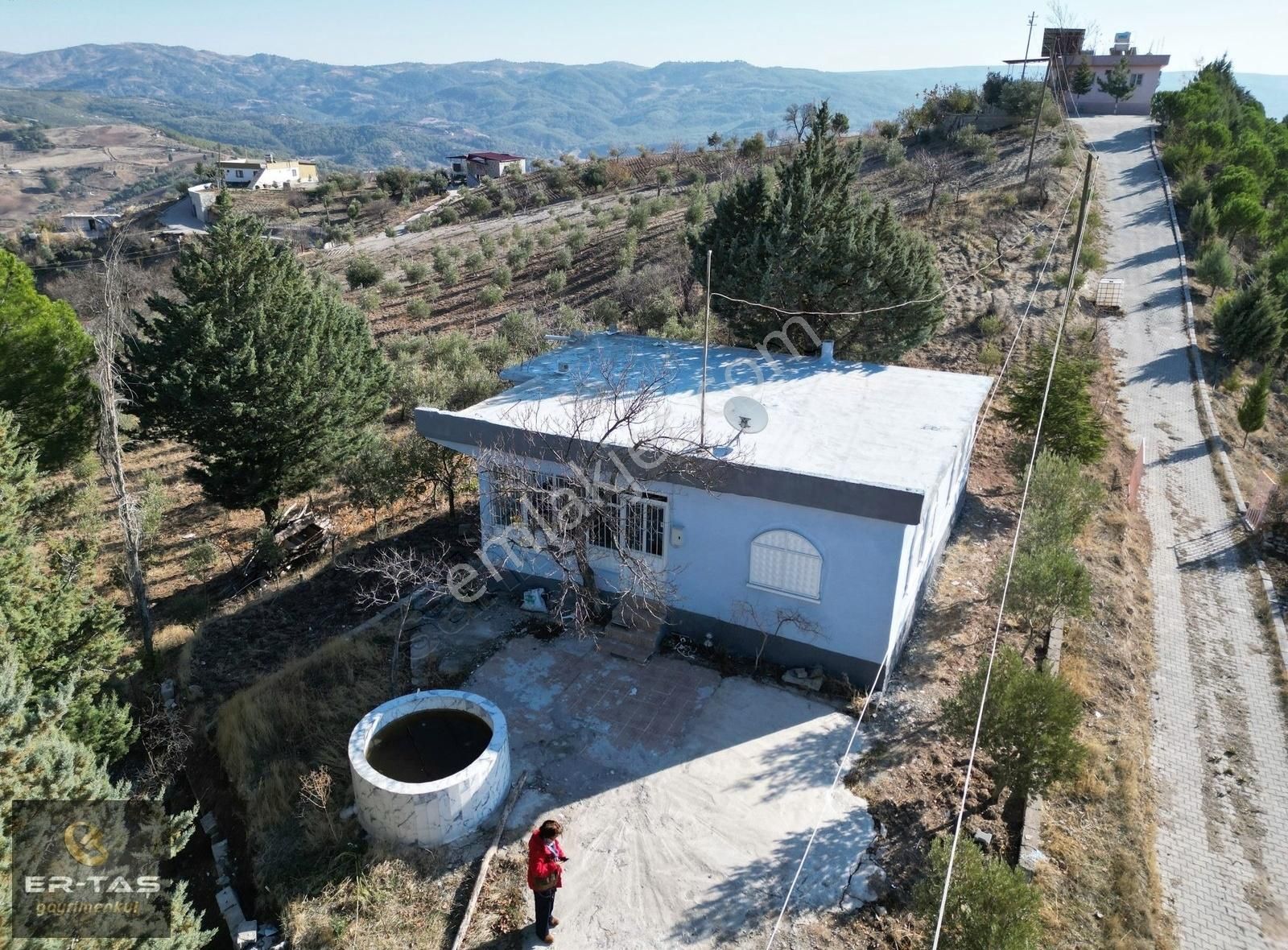 Dulkadiroğlu Bulanık Satılık Tarla Er-taş'tan Bulanıkta Manzaralı Köşebaşı Evi Yapılı Zeytinlik