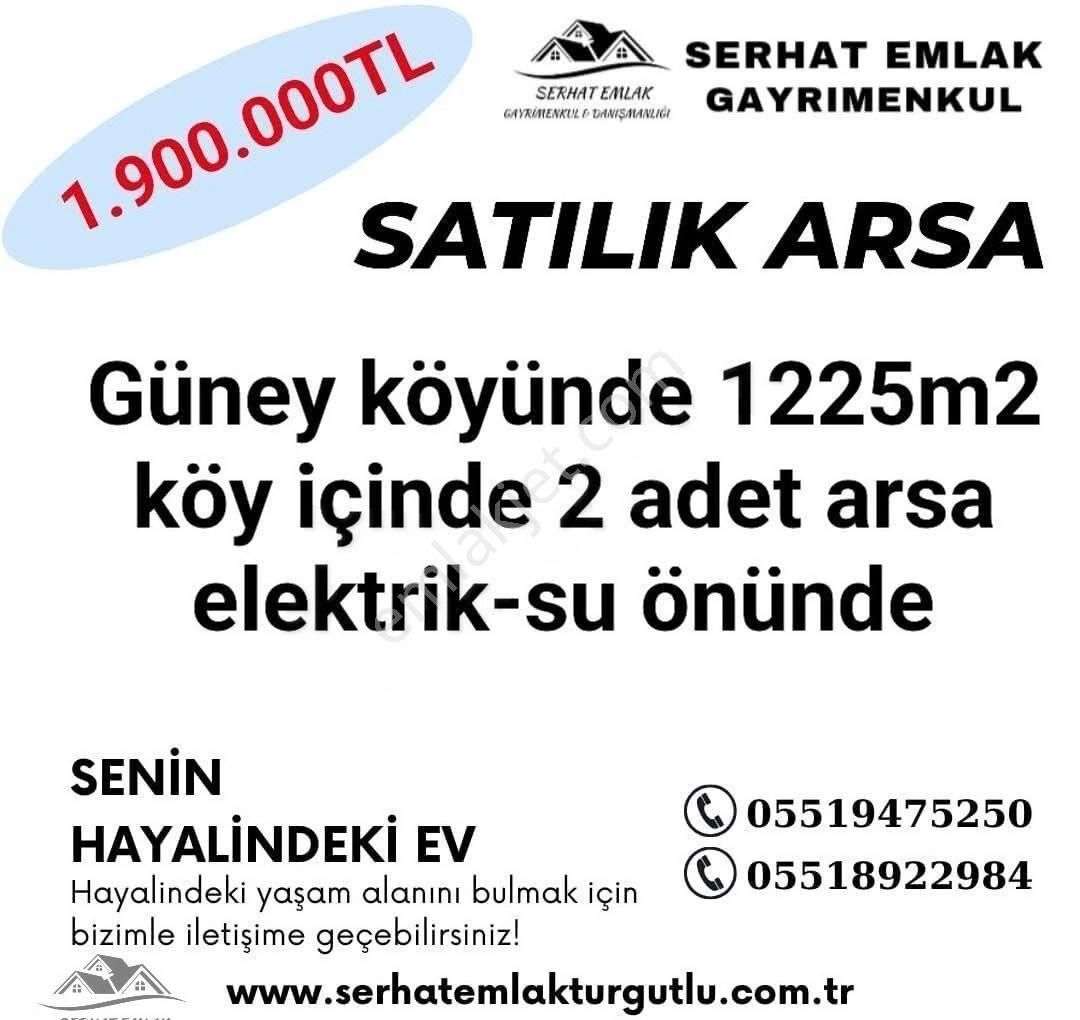 Turgutlu Güney Satılık Konut İmarlı Turgutlu Satılık Güney Köyünde 2 Adet 1225m2 İmarlı Arsa Elektrik Su Önünde Yapıma Hazır