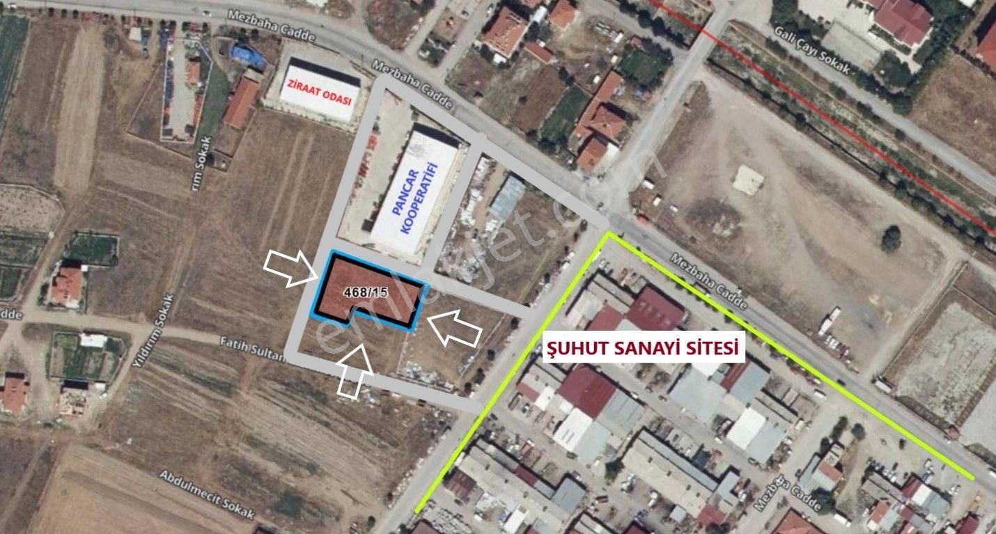 Şuhut Hacı Musa Satılık Ticari İmarlı İlbey // Şuhut Merkez Sanayi Sitesi Yanında 1501 M² Ticari Arsa