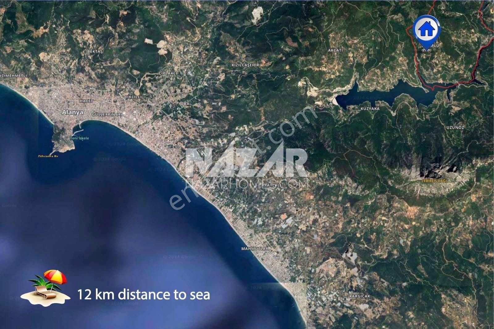Alanya Üzümlü Mahallesi’nde Satılık Manzaralı 8.202 M² Tarla - Görsel 3