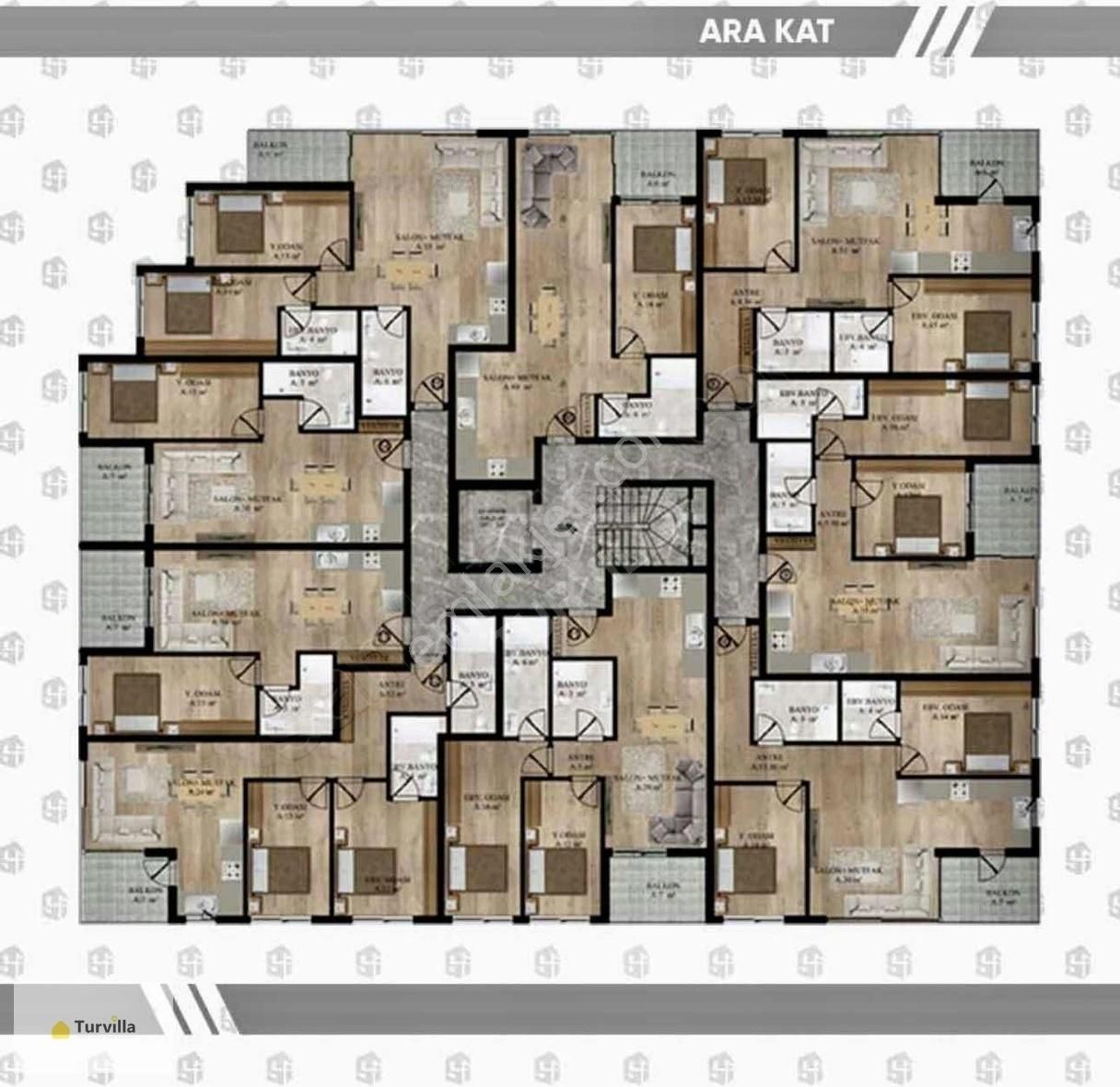 Konyaaltı Sarısu Satılık Daire Turvilla'dan Konyaaltı Sarısu'da Lux Eşyalı 2+1 Satılık Daire