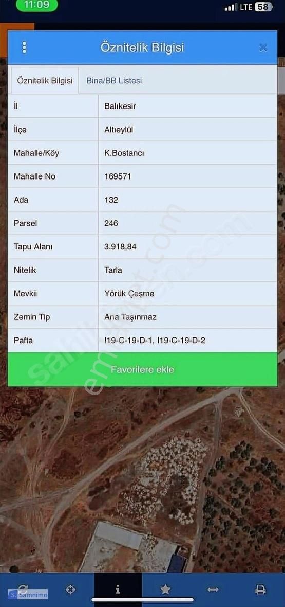 Altıeylül Küçükbostancı Satılık Tarla Samnimodan Küçük Bostancıda Fırsat Arazi