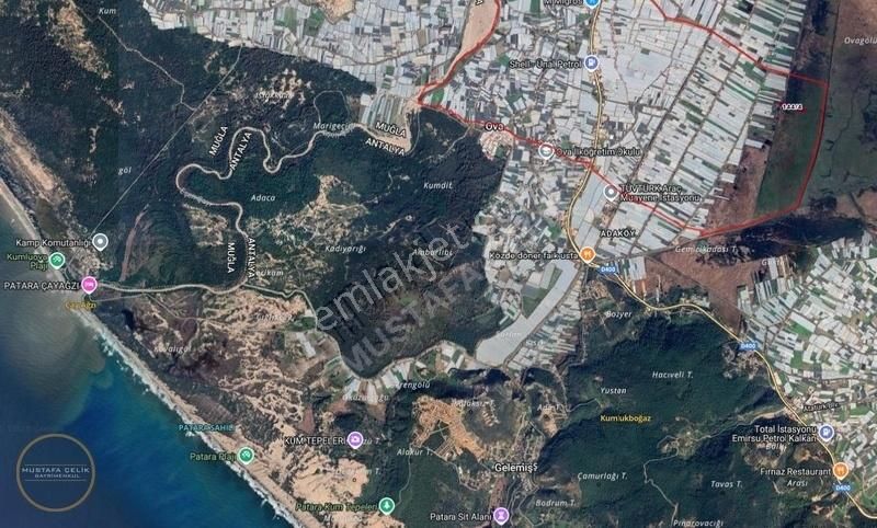 Kaş Ova Satılık Tarla Antalya Kaş Ova/merkez Mahallesinde 8.323,12 M² Satılık Tarla