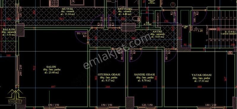 Bahçelievler Şirinevler Satılık Daire Marcity Bahçelievler'de, 3+1 144m2, 6.kat, Çift Balkon, Otopark