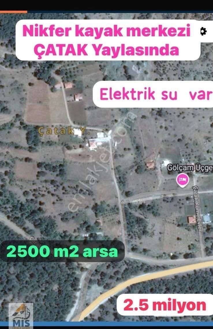 Tavas Nikfer Satılık Konut İmarlı Nikfer Çatak Yaylasında İmarlı 2500 M2 Arsa