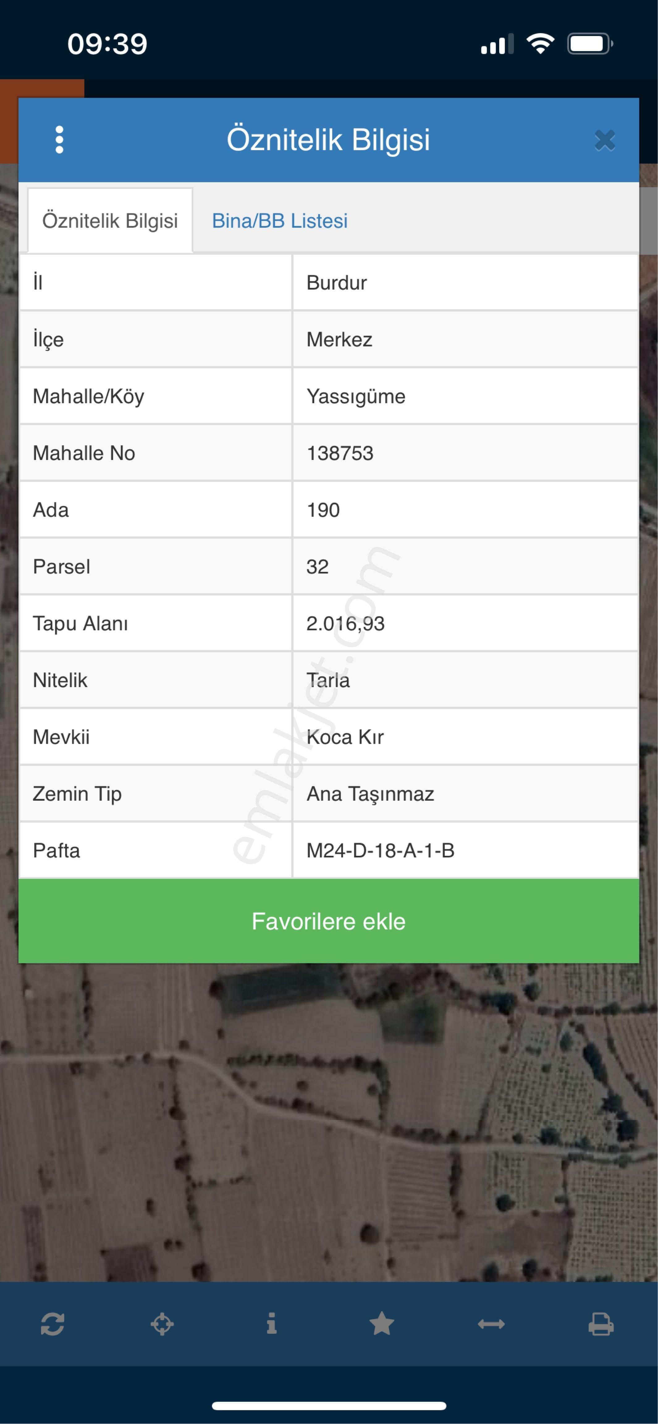 Burdur Merkez Yassıgüme Köyü Satılık Tarla - Görsel 2