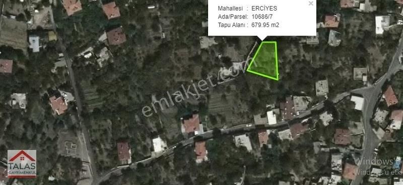 Melikgazi Hisarcık Satılık Villa İmarlı Talas Gayrimenkul'den Hisarcıkta Satılık 680 M2 İmarlı Tarla