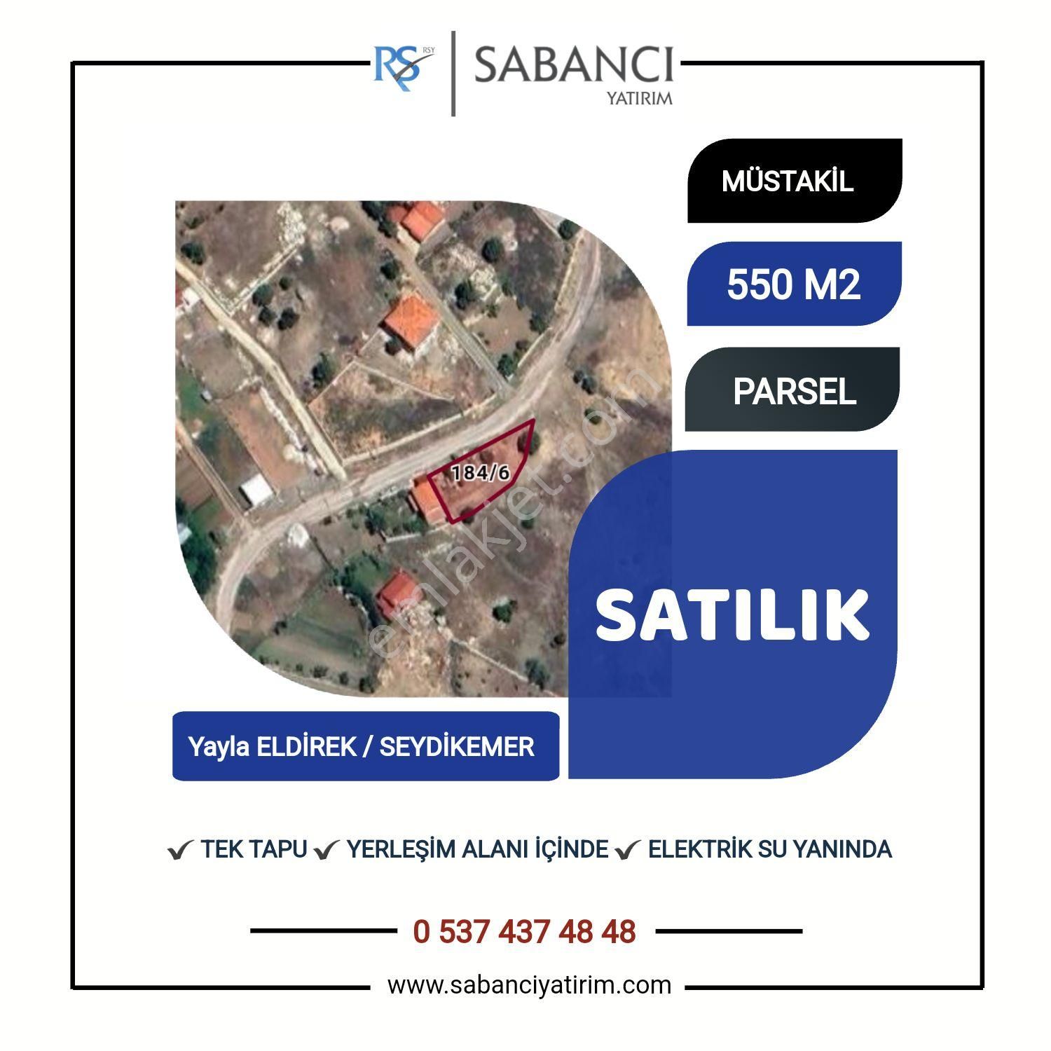 Seydikemer Yayla Eldirek Satılık Tarla Yayla Eldirek Te Satılık 550 M2 Parsel