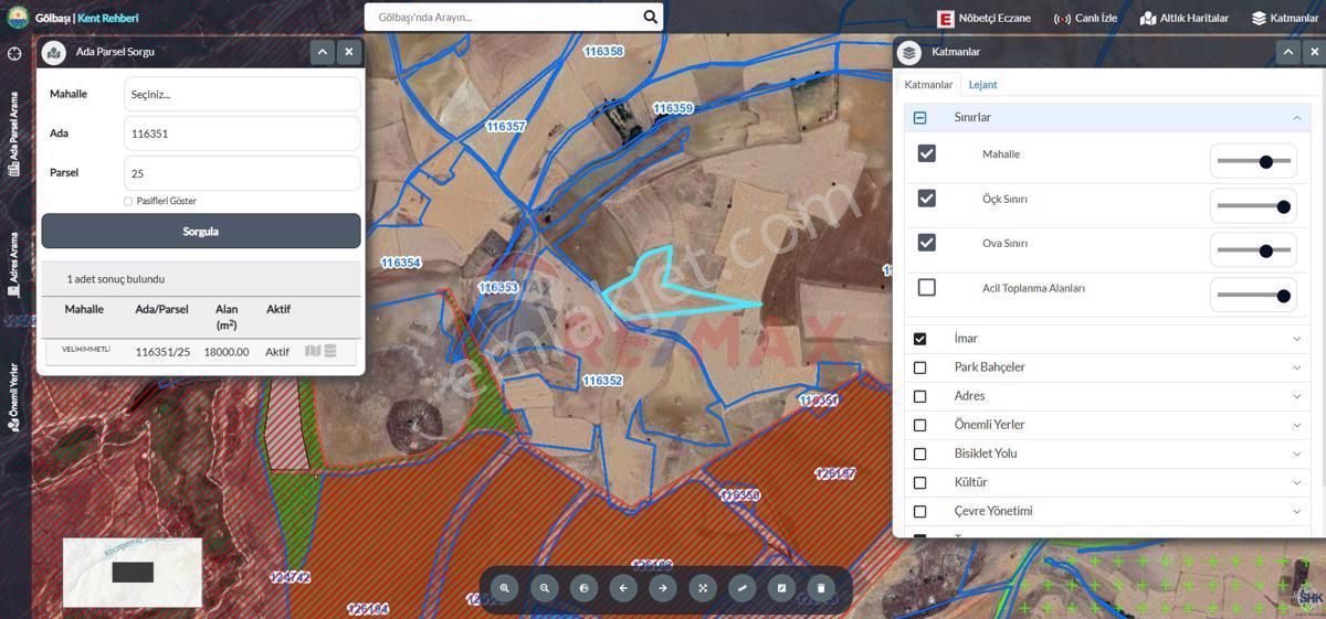 Gölbaşı Velihimmetli Satılık Tarla Gölbaşı Velihimmetli'de 18.000 M2 Satılık Tarla