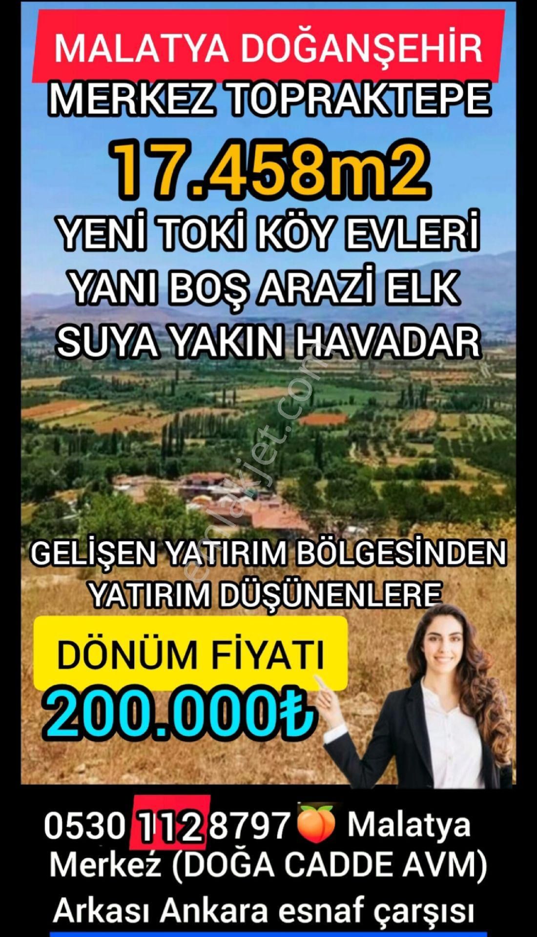 Battalgazi Niyazi Satılık Tarla Malatya Doğanşehir Merkez Topraktepe