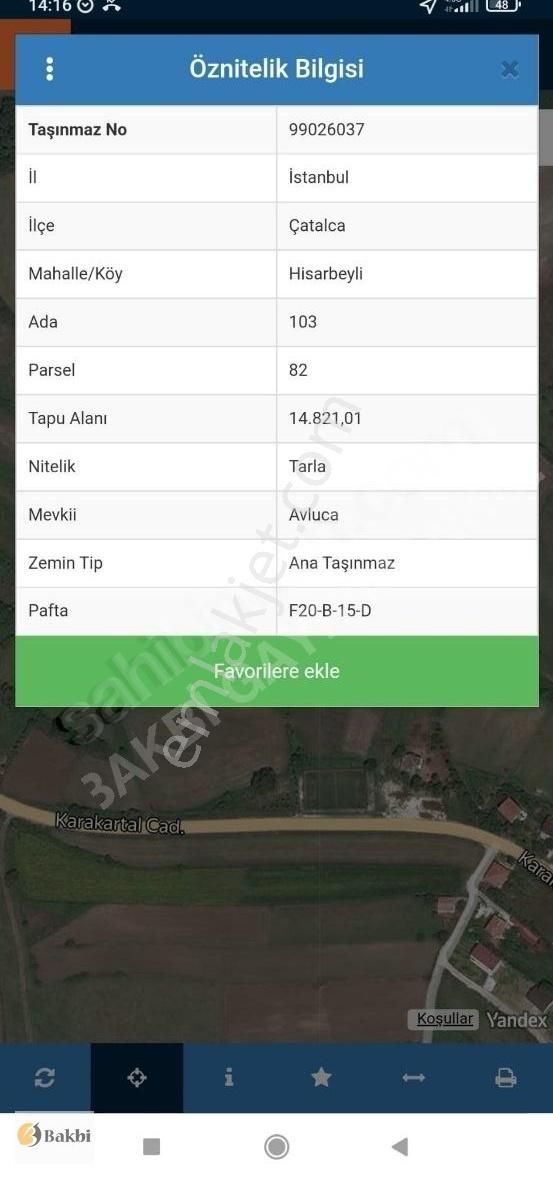 Çatalca Hisarbeyli Satılık Arsa Aciliyetten Fiyat Düştü. - Görsel 17