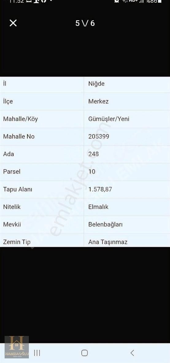 Niğde Merkez Gümüşler Bld. (Yeni Gümüş) Satılık Bağ & Bahçe Acill Satılık Bağ&bahçe Kaçmaz Fırsat Borçtan Dolayı Acill