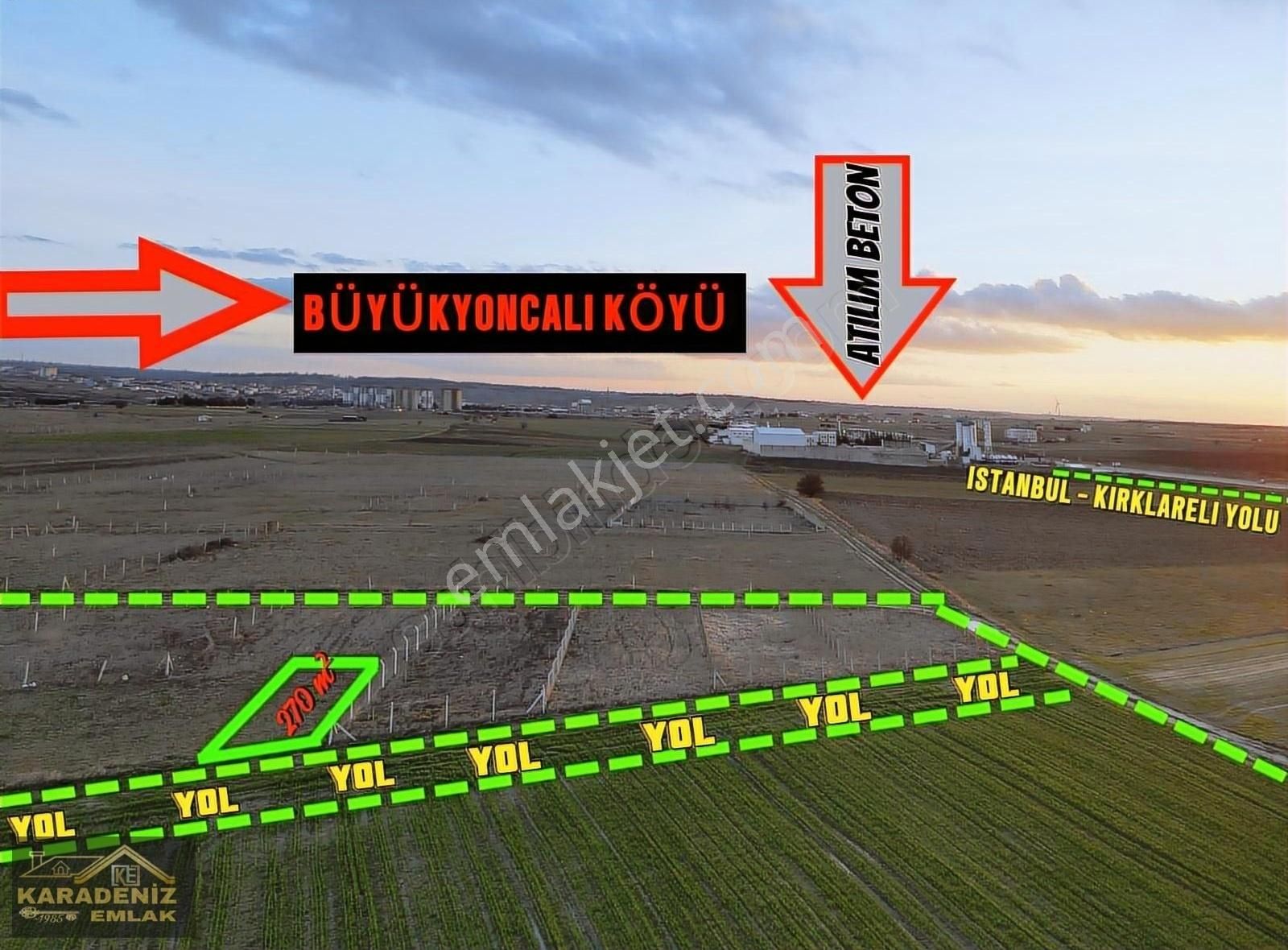 Saray Aziziye Satılık Konut İmarlı Karadeniz Emlak'tan Atılım Beton Arkasında Arsa