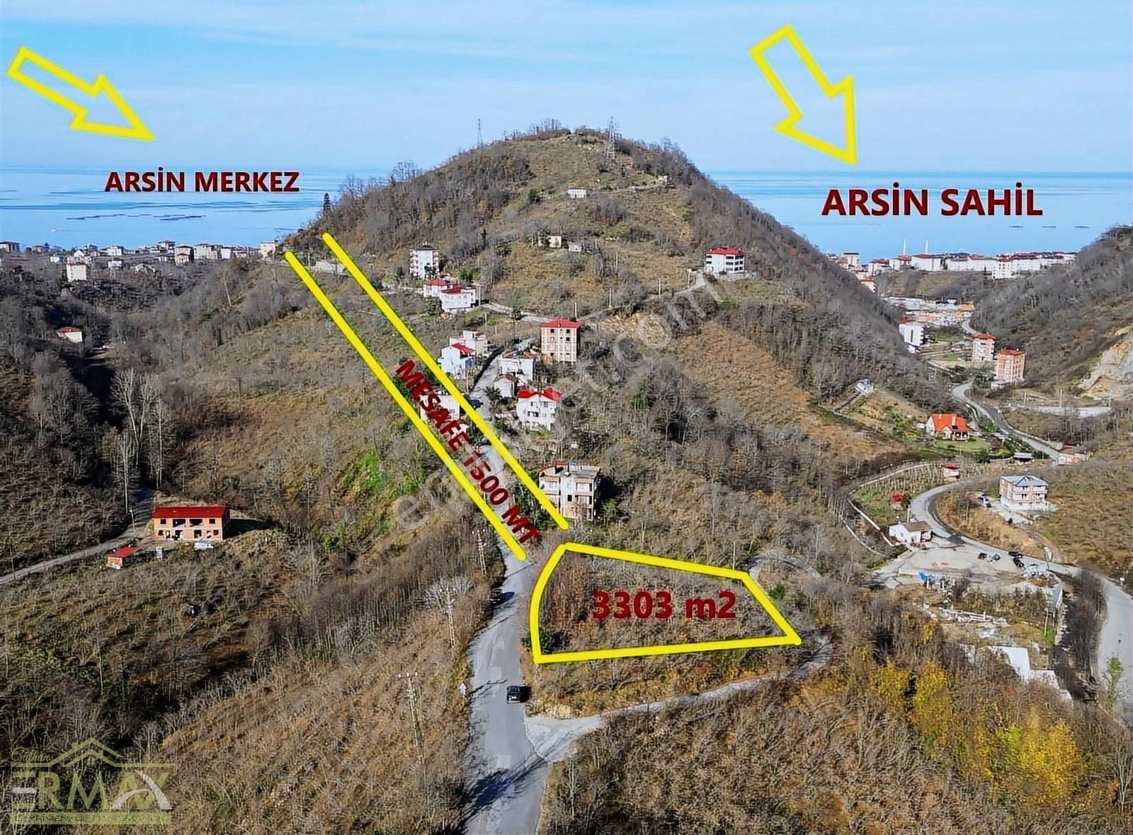 Arsin Cumhuriyet Satılık Tarla Arsin Cumhuriyet Mahallesi Sahile 1500 Mt Manzaralı Fırsat Arsa