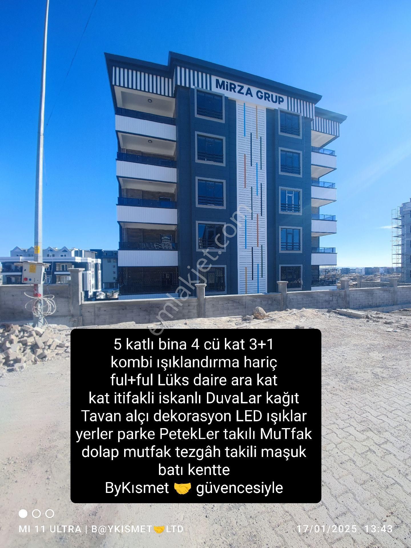 Karaköprü Batıkent Satılık Daire 3+1 Dört Odalı Kombi Işıklandırma Hariç Ful+ful 5 Katlı Bina 4 Cü Kat Satilik