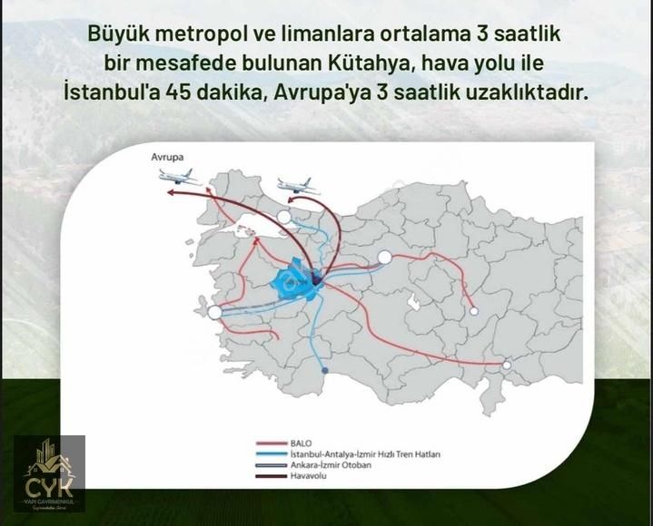 Simav Kızılcık Köyü Satılık Bağ & Bahçe Kütahya Simav Da Yatırımlık Arsa