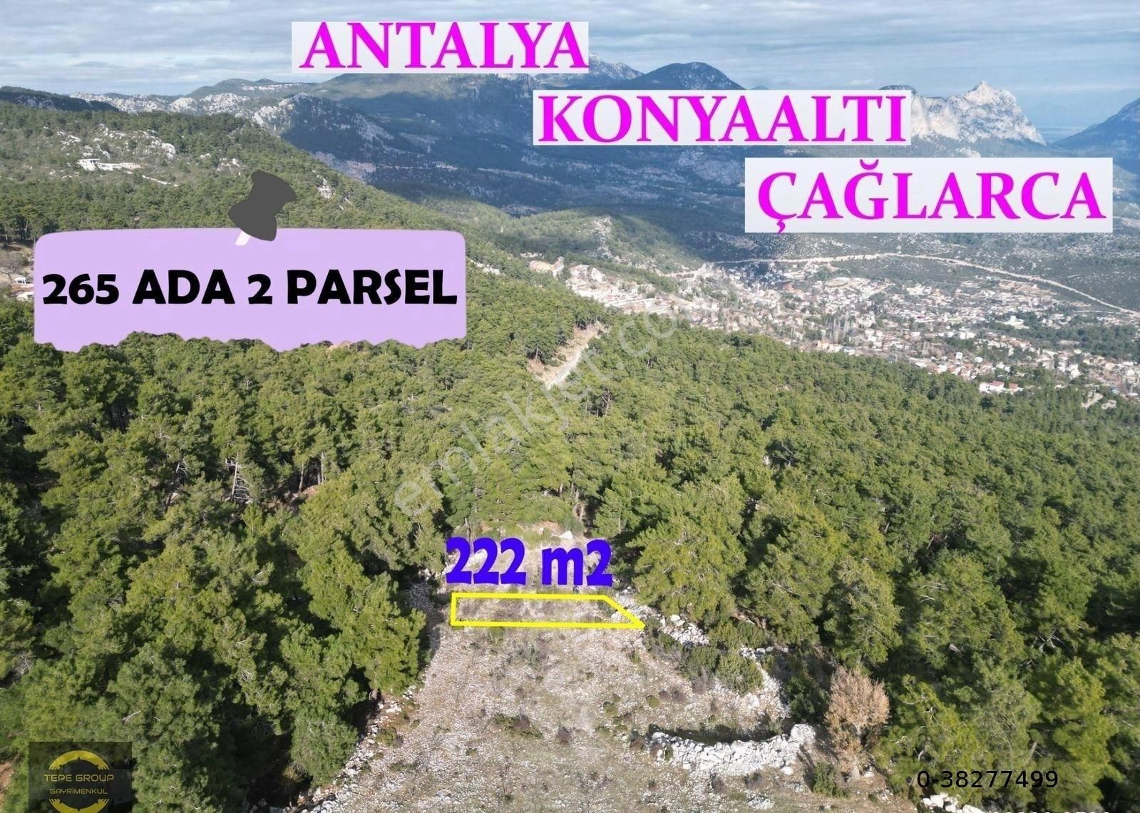 Konyaaltı Çağlarca Satılık Tarla Antalya Konyaaltı Çağlarca Kozağacı Mevkiinde 222m2 Hobi Bahçesi