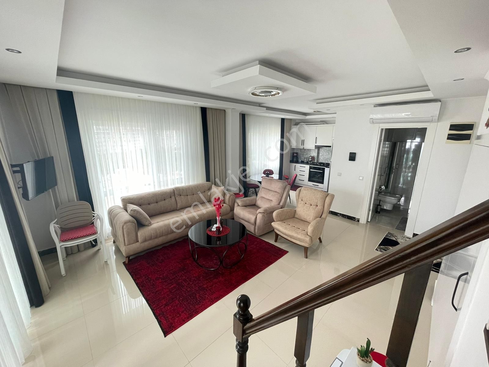 Alanya Kestel'de Lüks Eşyalı 2+1 Dubleks Daire Satışta - Görsel 16