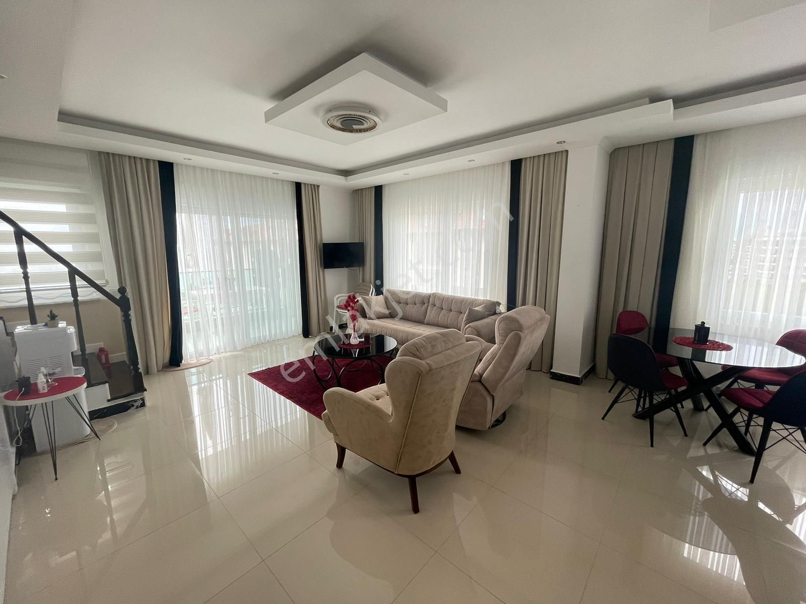 Alanya Kestel'de Lüks Eşyalı 2+1 Dubleks Daire Satışta - Görsel 3