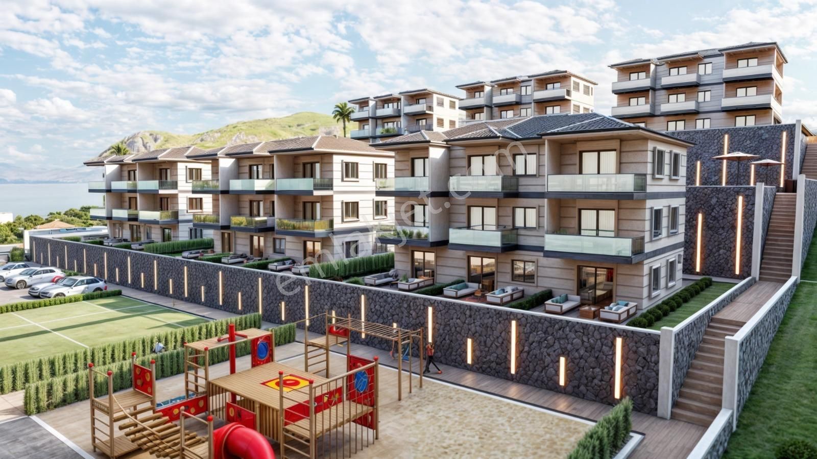 Didim Akbük Satılık Daire Akbük De Havuzlu Sitede Projeden Satılık Modern Daireler