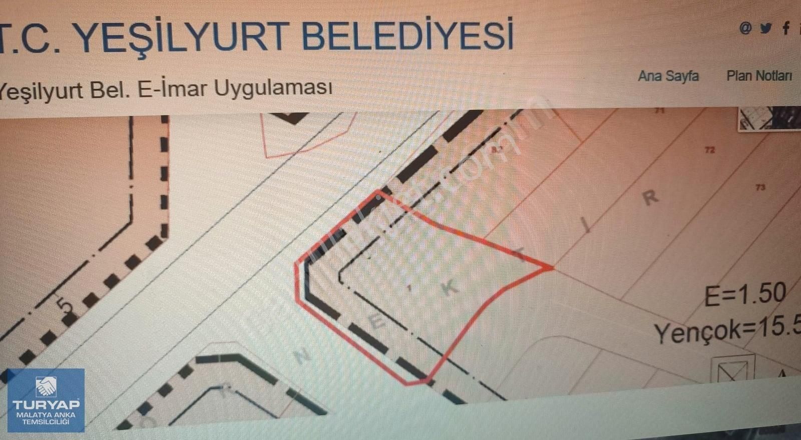 Yeşilyurt Melekbaba Satılık Ticari İmarlı Anka Turyap'tan İskender Mah. Satılık 200m² Köşe Parsel Hissesi