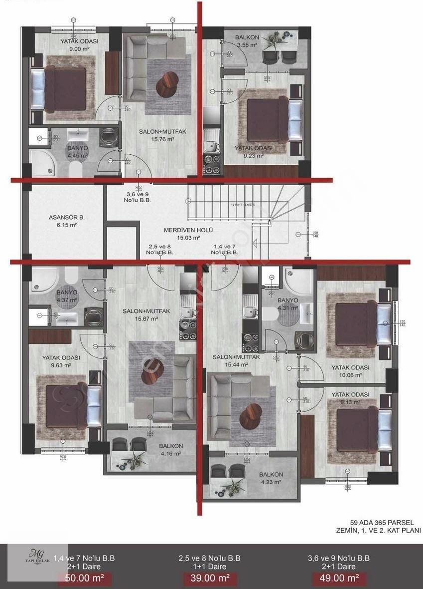 Akyazı Yeni Satılık Daire Mg Emlaktan Satılık 2+0 Daire Kombi,cam Balkon,ankastre İçinde