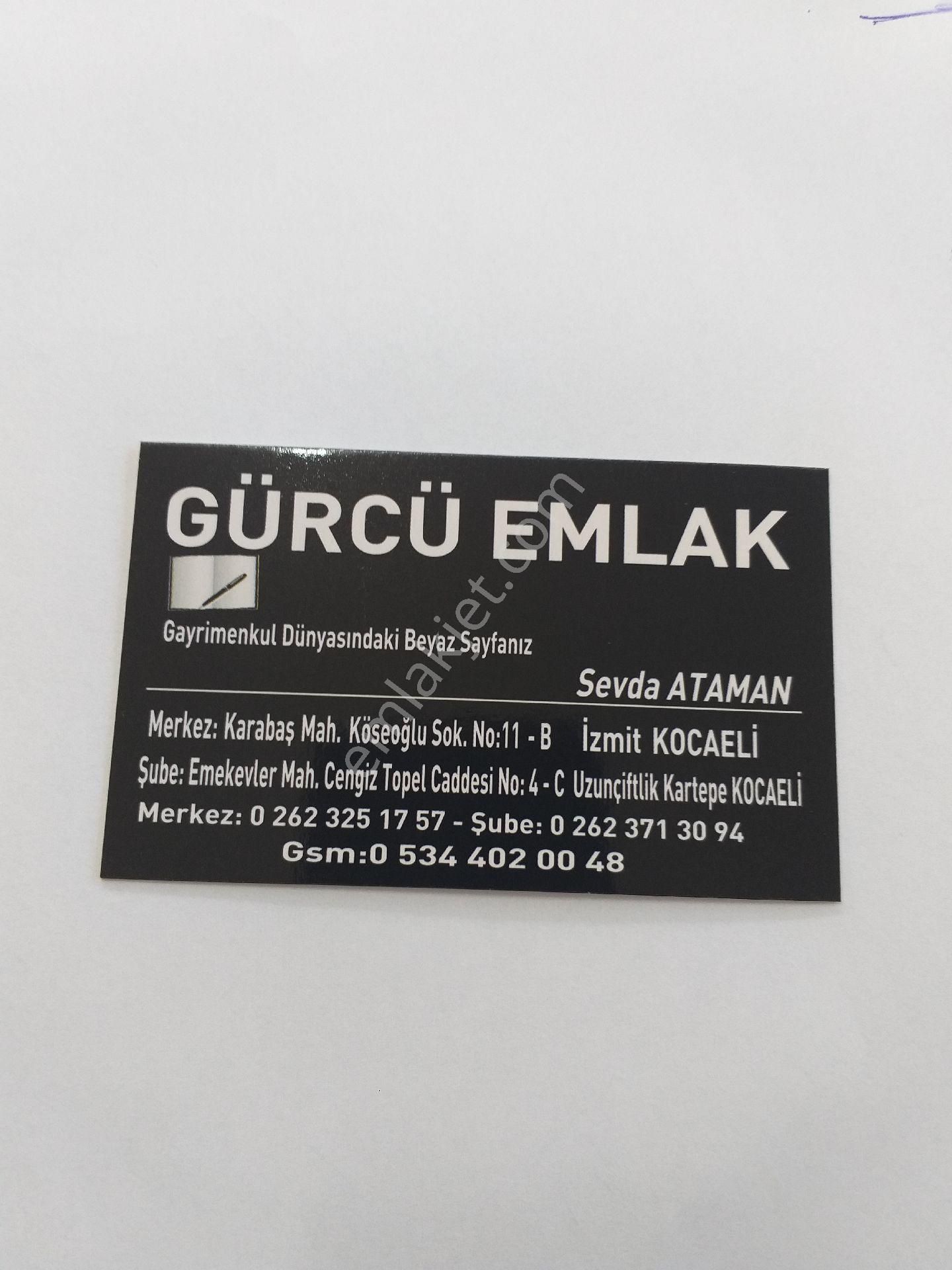 Kartepe Emekevler Satılık Tarla Kocaeli Kartepe Ataevlerde 4+1 Dublek Daire 2.980000