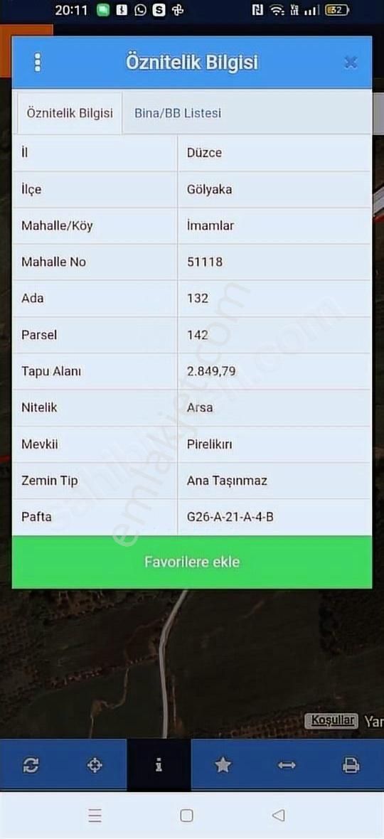 Gölyaka İmamlar Satılık Konut İmarlı Düzce Gölyaka İmamlar Mahallesi'nde Satılık Arsalar 2 Adet