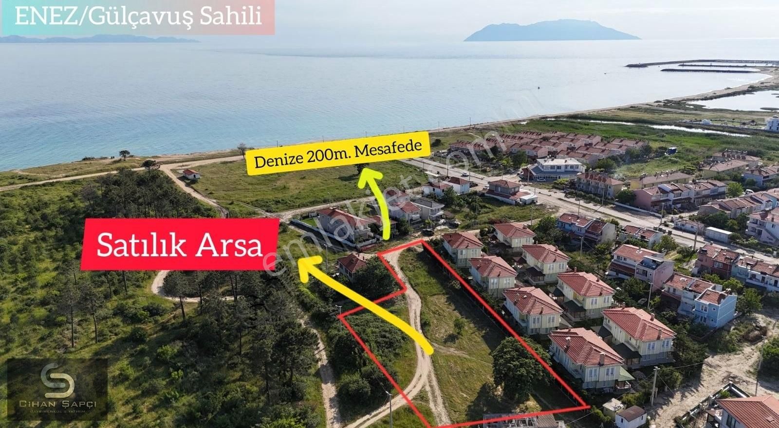 Enez Gülçavuş Köyü Satılık Konut İmarlı Cihan Şapçı G&y; Denize Sadece 200 Metre 591 M2 Hisseli Arsa..!