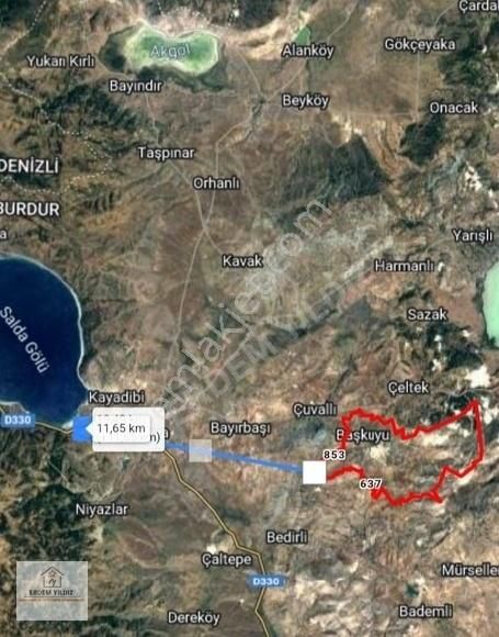 Yeşilova Başkuyu Köyü Satılık Tarla Erdem Yıldız'dan Burdur Yeşilova Başkuyu'da 2.400 M² Tarla