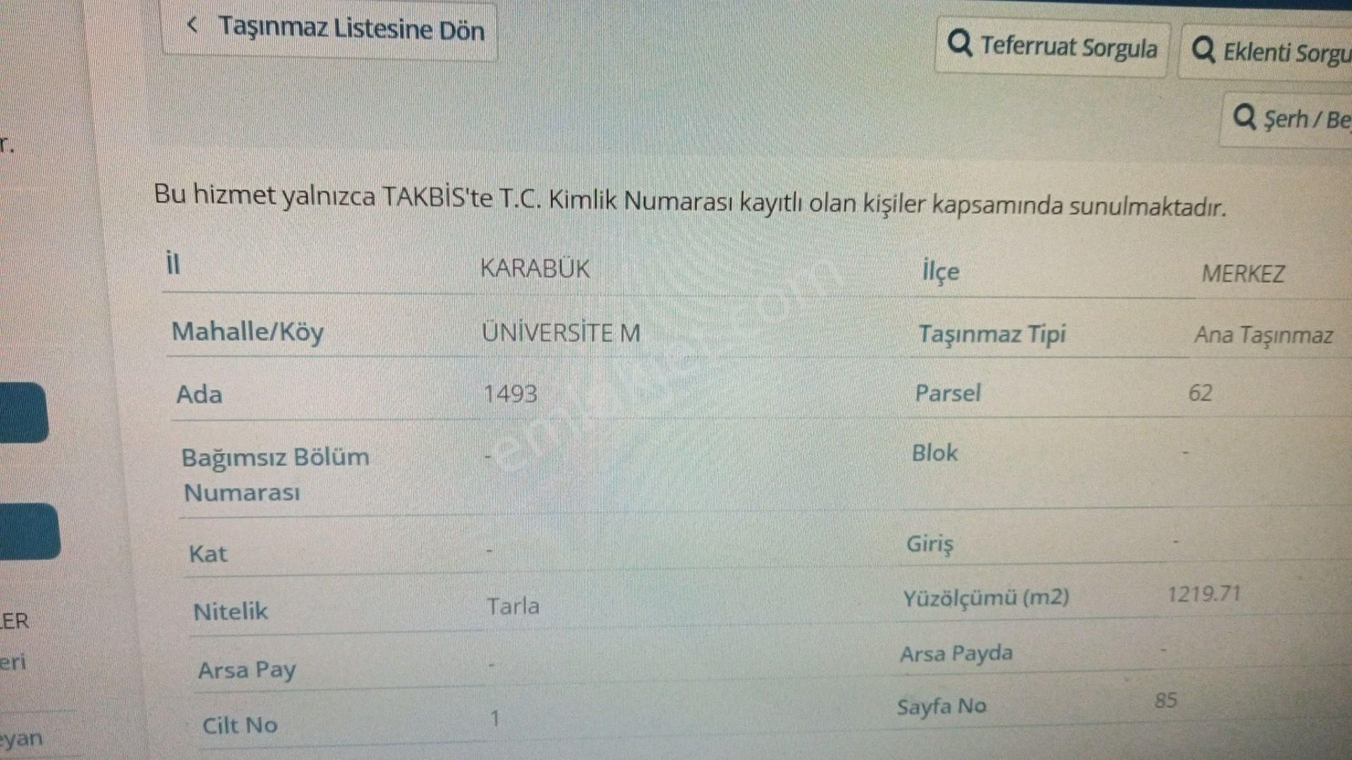 Karabük Merkez Üniversite Satılık Tarla Karabük Merkez Üniversite Mahallesi Hisseli 1 Hisse Satılık Toplam 5 Kişi Hisseli Tarla