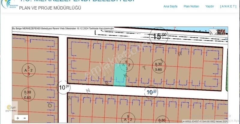 Merkezefendi Çakmak Satılık Konut İmarlı Çakmakda 2 Adet Üst-alt Cepheli 400 M2 Hobi Bah. Ev Yapmaya Arsa