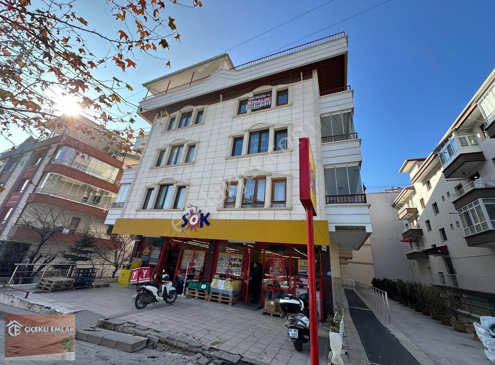 Keçiören Kuşcağız Kiralık Daire Gün Sazak Cadde Üzeri 5+1 Açık Teraslı Genç Bina Asansörlü Ön