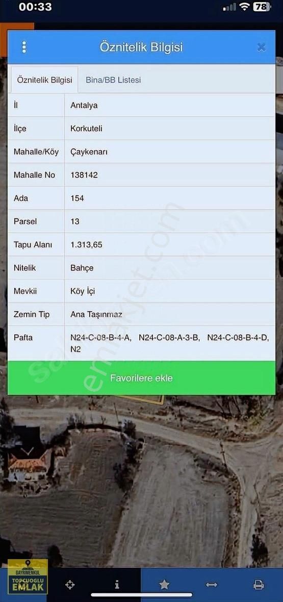Antalya Korkuteli Çaykenarı Mahallesinde 1315.metrekare - Görsel 3