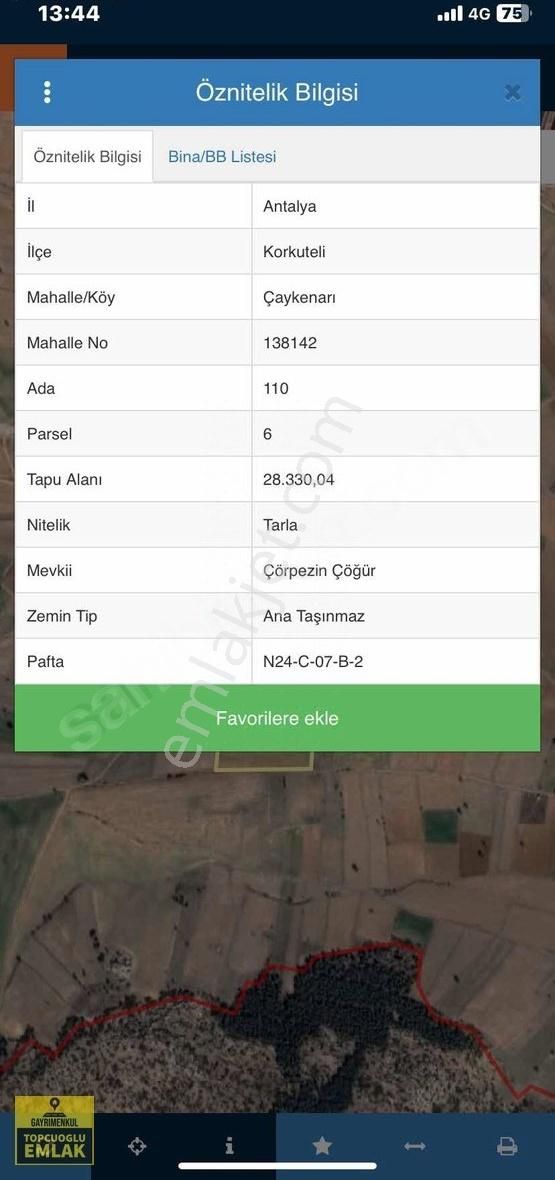 Antalya Korkuteli Çaykenarı Mahallesinde.28.500.metrekare - Görsel 3