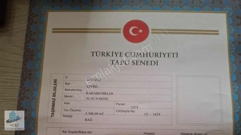 Çivril Karabedirler Satılık Tarla Yerli Gayrimenkul'den Satılık Bademlik