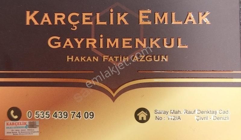 Çivril Çarşı Satılık Tarla Çarşı Mahallesi Satılık Tarla Karçelik Emlak Tan