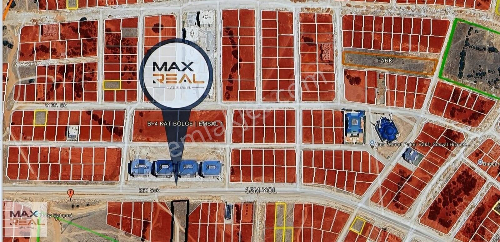 Merkezefendi Çakmak Satılık Konut İmarlı Max Real'den Çakmak Pakel Bölgesi B+2 Arsa