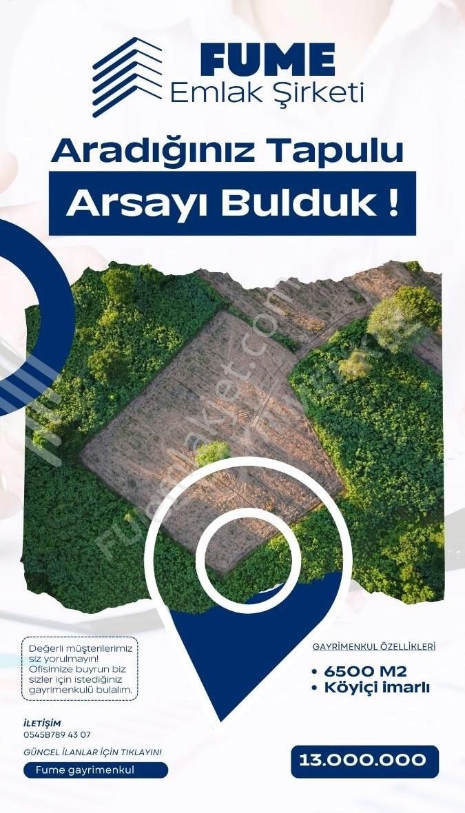 Mezitli Kuzucubelen Satılık Tarla Fume Gayrimenkul'den Köyiçi İmarlı Satılık Arsa