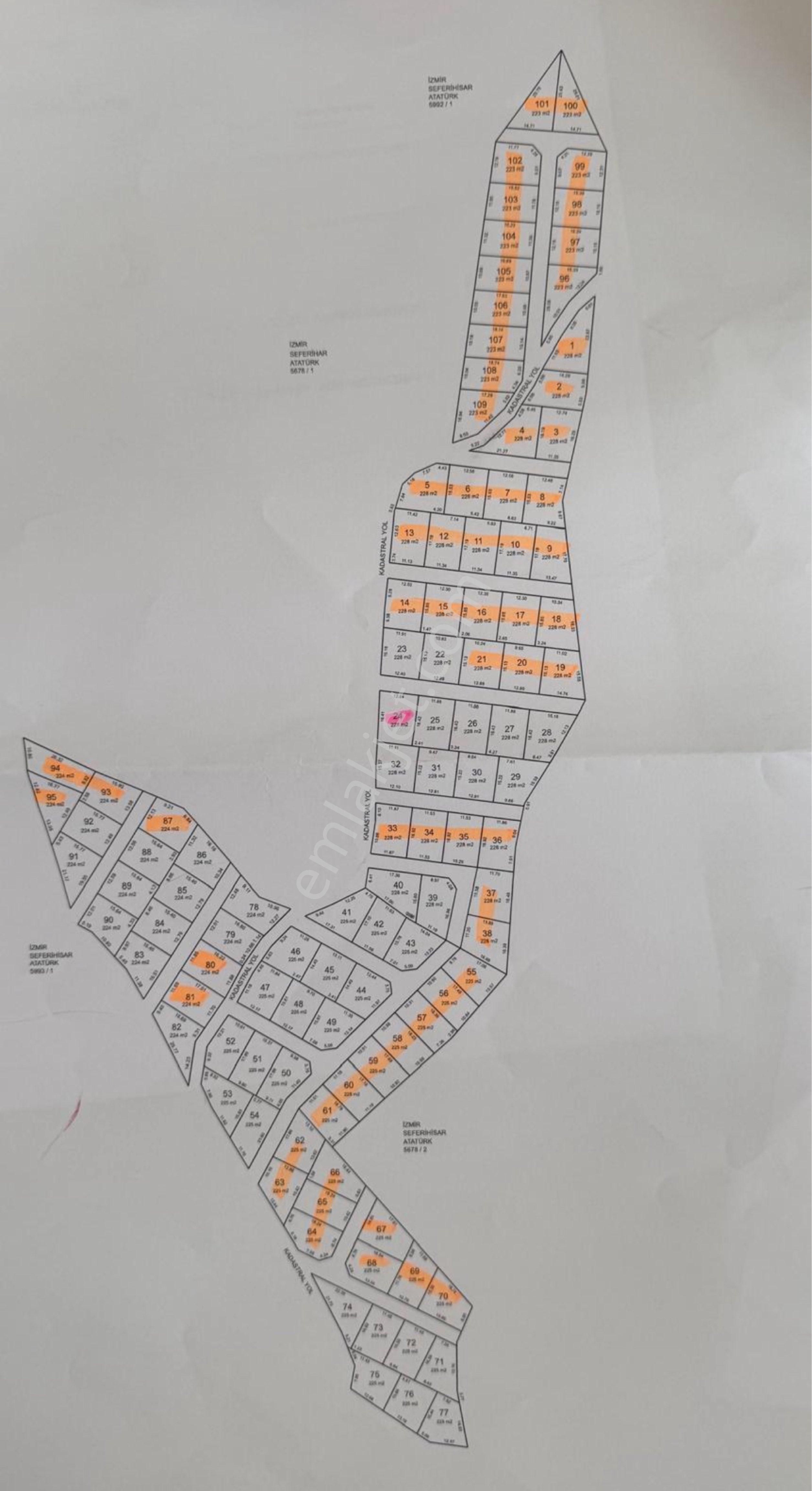 İzmir Seferihisar Atatürk Mahallesinde 228m2 Parseller Doğa İçinde - Görsel 6
