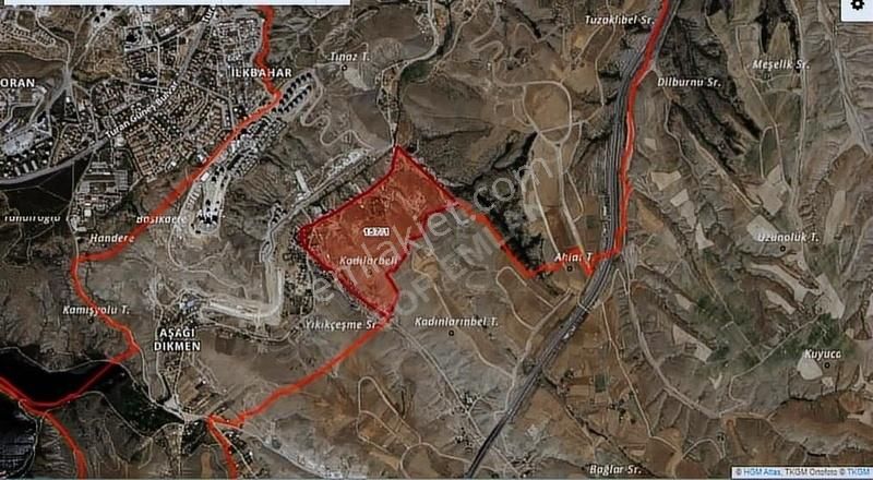 Çankaya Yeşilkent Satılık Tarla For Emlaktan Yatırımlık 157 Ada 1 Parselde 1500 M2