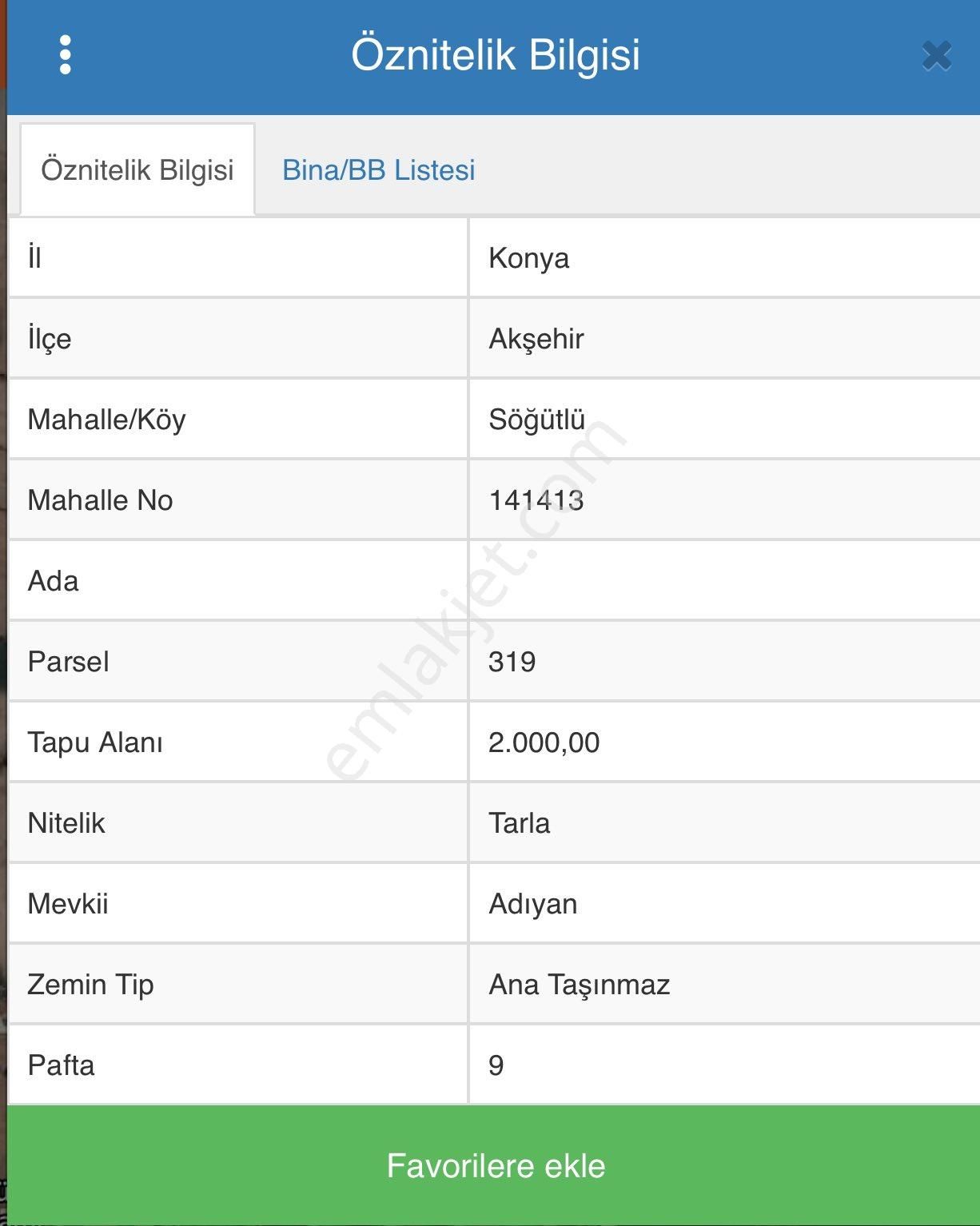 Akşehir Söğütlü Satılık Tarla İnvesta'dan Konya Akşehir'de Satılık Tarla