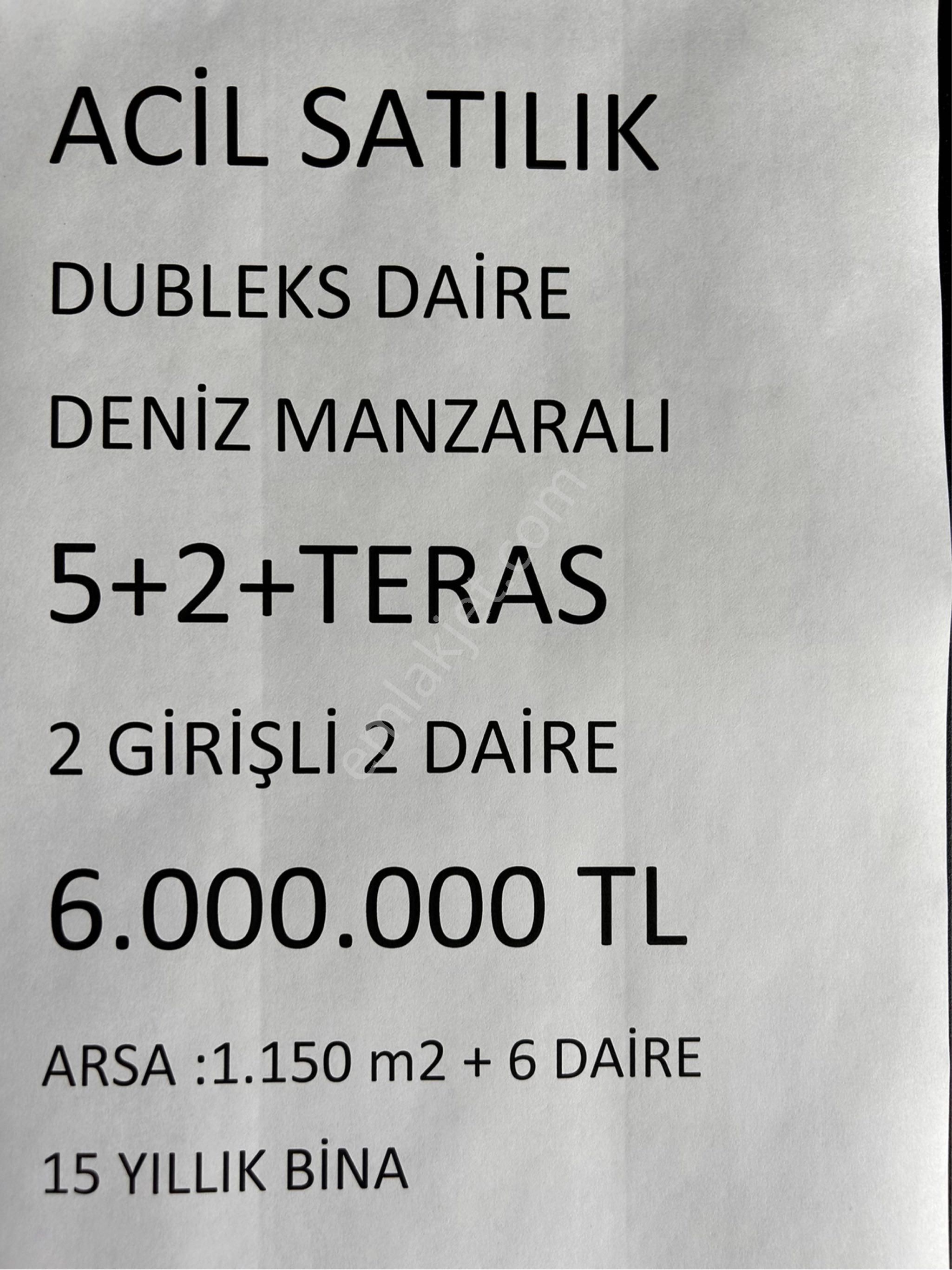 Büyükçekmece Fatih Satılık Daire Acil Satılık Deniz Manzaralı İki Girişli İki Daire